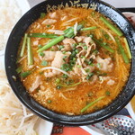 らあめん花月嵐 - 料理写真:豚スタミナ月見ラーメン＋もやし＆ライス