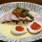 日本橋 朱鷺 - ■【限定】冷やしとうもろこしラーメン味玉¥1,450