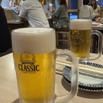 モツの朝立ち - ビール