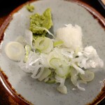そば処せきや - 薬味は本わさびです