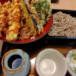 そば処せきや - 天丼と十割そば@1590