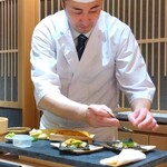 札幌 鮨 銀座 一 - 本州からいらしてる、人の良い熟練職人な大将♩