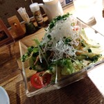 手打そば大庵 - グリーンサラダ。