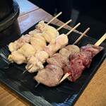 鶏彩 - チーズフォンデュー・焼き鳥フォンデューセットの焼き鳥たち