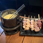 鶏彩 - ■チーズフォンデュー・焼き鳥フォンデューセット ¥1.350