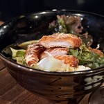 鶏彩 - 宮﨑鶏ソースカツ丼・断面