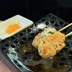 鶏彩 - ■月見おろしつくね 二本 ¥420
