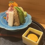 牛タンとマグロとクリスピー餃子 ひまわり［海］ - ネギトロ玉(全部のせ)  税込¥1,980円