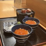 牛タンとマグロとクリスピー餃子 ひまわり［海］ - 限定 限定漬け本まぐろ大トロの炙り丼(特上) 税込1,980 円