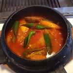 ぴょんぴょん舎 - 純豆腐チゲ（激辛）