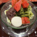 天ぷら 心斎橋 一哲 - スイカ！天ぷらのあとのかき氷