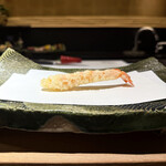 天ぷら 心斎橋 一哲 - 車海老の天ぷら（美味！）