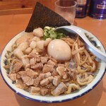 ケンチャンラーメン - 中華そば小盛り濃口油普通細切れチャーシュー身入り