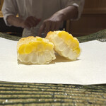 天ぷら 心斎橋 一哲 - トウモロコシ（白と黄色）オシャレ