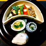 花筐 - 「組肴」タチウオ他