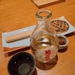 蕎麦あさ田 - 菊正宗と焼味噌