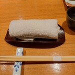 蕎麦あさ田 - お絞りとお箸