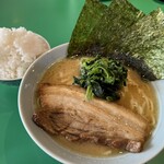 家系ラーメン 加藤商店 - ラーメン並ライス
