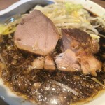 らーめん菊 - えびつけ麵（コールは野菜）　汁