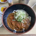 牧のうどん - ネギと一味
