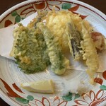 手打そば むらやま - 季節の天ぷら