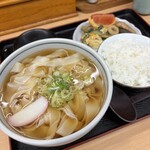 おかだうどん - きしめん定食　¥750