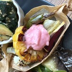 Pocafe - グリル野菜　〜ビーツパウダー入り豆乳と甘糀の自家製マヨネーズ〜