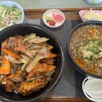 中国料理 頤和園 - 鶏と葱の炒め丼