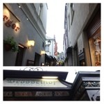 Drosselhof - リューデスハイムのメインストリートは、「世界一陽気な小路」と称される「ドロッセルガッセ（つぐみ横丁）」。 
            狭い小路の両端には「ワイン店」「レストラン」「土産物店」が並んでいます。