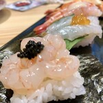 スシロー - 天然海老づくし　あかす海老、生車海老、甘海老、ボイル海老