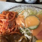 キッチン彩 - 日替わりセットのナポリタンとサラダ