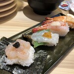 スシロー - 天然海老づくし　あかす海老、生車海老、甘海老、ボイル海老