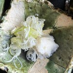 吟八亭 やざ和 - 薬味に大根おろしも付いてた