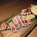 温炊き さんずい - 真いか一夜丸干し　680円