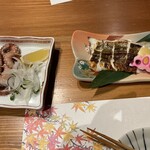 料理や 万ぷく - 地タコレモン焼きと穴子の白焼