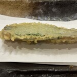 天ぷら鉄板料理 天旬 - 紫蘇で巻いた秋刀魚