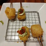 串カツとワイン 揚八 - 揚八ランチ(サーモンといくらのディルマヨネーズと大根ブイヨン煮)