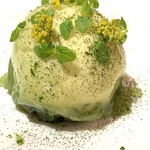 レストラン ローブ - 茄子、胡瓜、蔓紫、牡蠣のブラマンジェ、葛餡