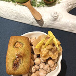 レストラン ローブ - バジルアイス、蛸のスパイシータルト、クレソンのフィナンシェ