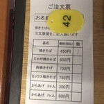 山口屋 - 注文票