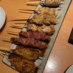 活魚 旬菜 串焼き処 鳥まさ - もも、レバー、つくね