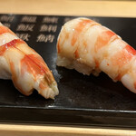 海味 - 男性にはそのまま、女性には半分に切って出してくださいました！