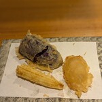 天ぷら よこい - 生姜、ベビーコーン、茄子