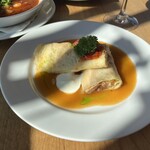 「ミシュカ」キッチン＆バー - 鶏肉入りのクレープ　美味しかった(*≧∀≦*)