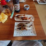 岡部ヤナ - 鮎の塩焼きと鮎田が一緒に出てきた（笑）