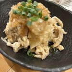 二代目 天ぷらすずき - 鳥皮ポン酢。ビールが止まらない！