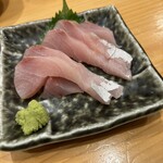 二代目 天ぷらすずき - 天然カンパチ刺。しっかり脂が乗ってこれで600円台！