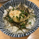 二代目 天ぷらすずき - 玉子天かけご飯。以前は無かったメニューだが、びっくりする美味さ！息子は、お代わりして、玉子天を追加していた。