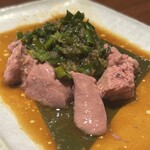 純系名古屋コーチン 鶏や なか山 - 生レバニラ