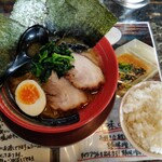 麺屋ジョニー - EAK豚骨塩並+ライスセット